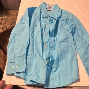 Izod Blue Casual Button Down Shirt